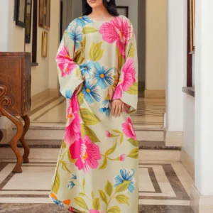 Mehasa Printed Silk Kaftan For Women
